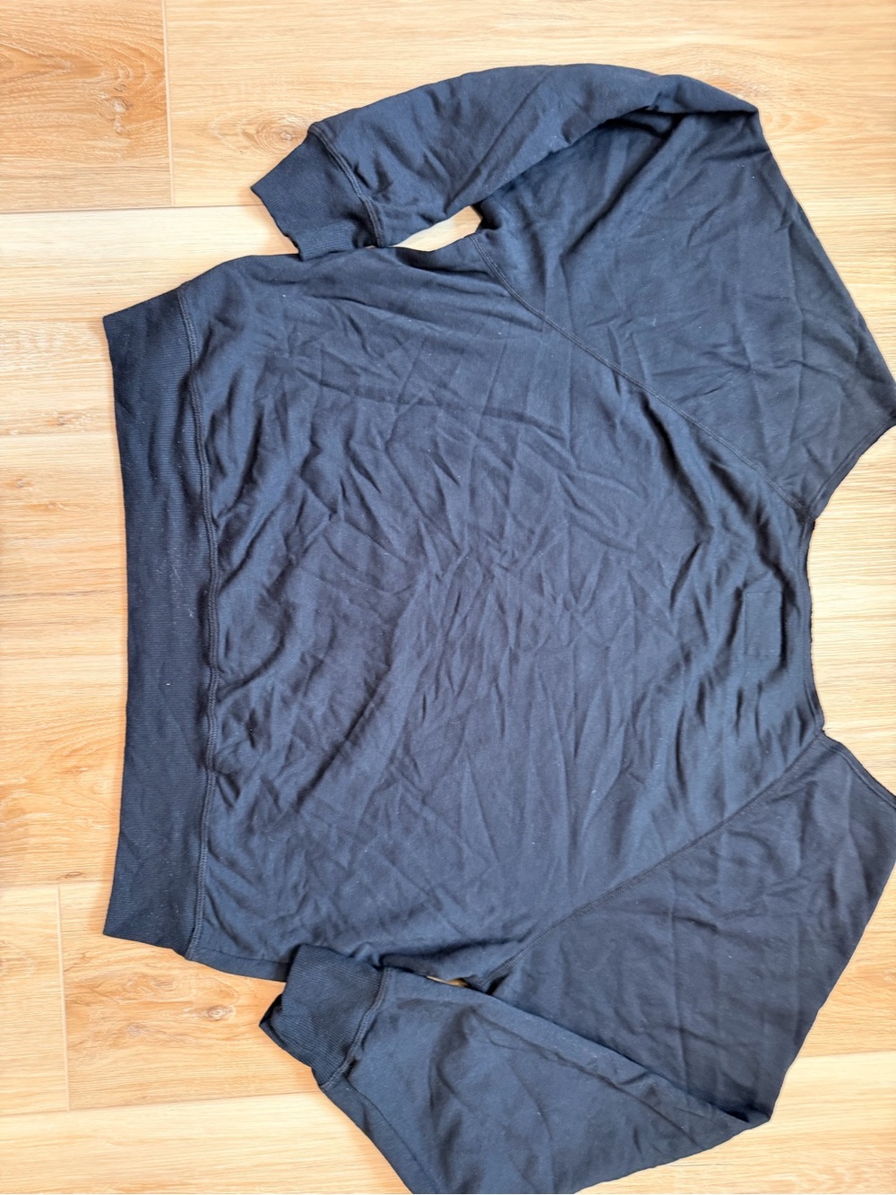 Horizon Black Modal Dolman Sleeve boatneck sweatshirt - size xl
